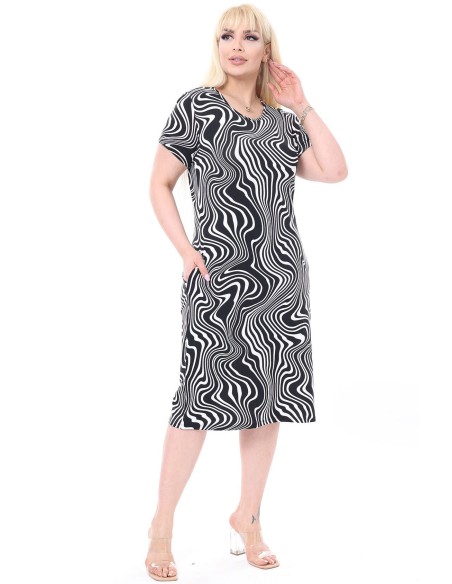 Melnbalta kleita ar īsām piedurknēm