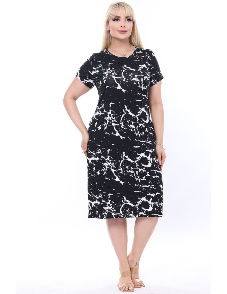 Ikdienas kleita ar īsām piedurknēm