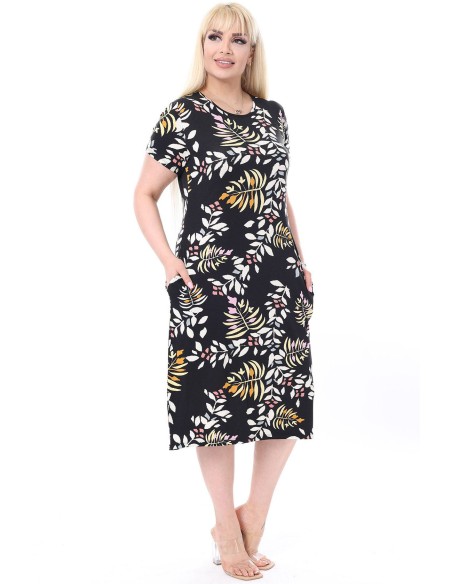 Красочное повседневное платье с карманами