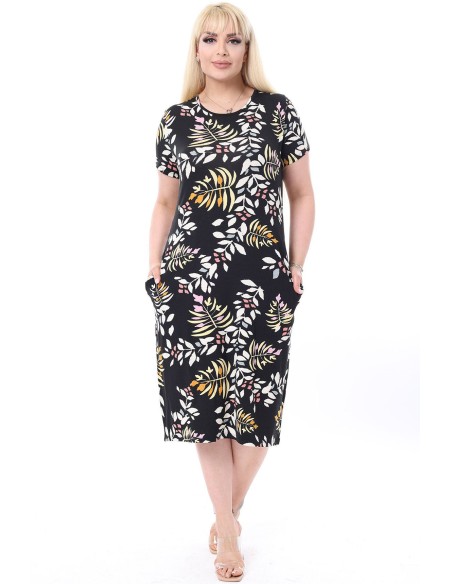 Krāsaina ikdienas kleita ar kabatām