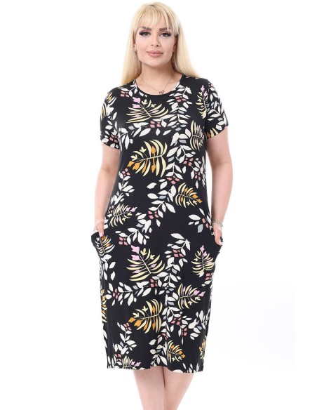 Värviline vabaaja kleit taskutega