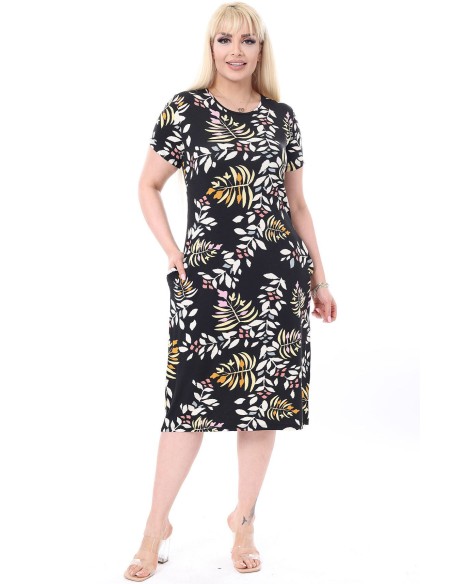 Värviline vabaaja kleit taskutega