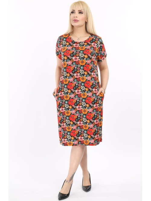 Платье из вискозы с цветочным принтом... Платье из вискозы с цветочным принтом...