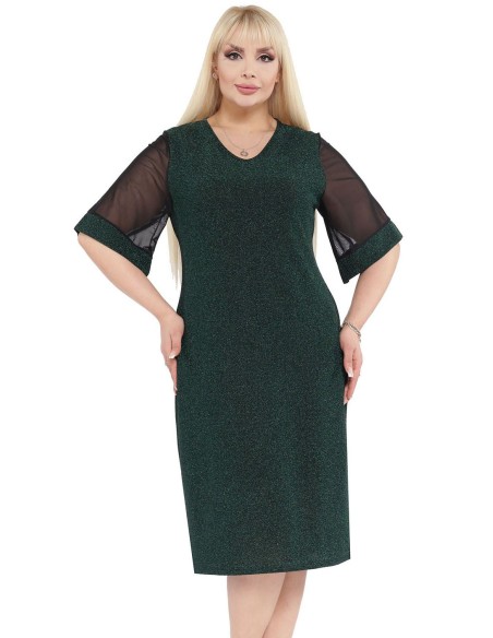 Eleganta tumši zaļa kleita