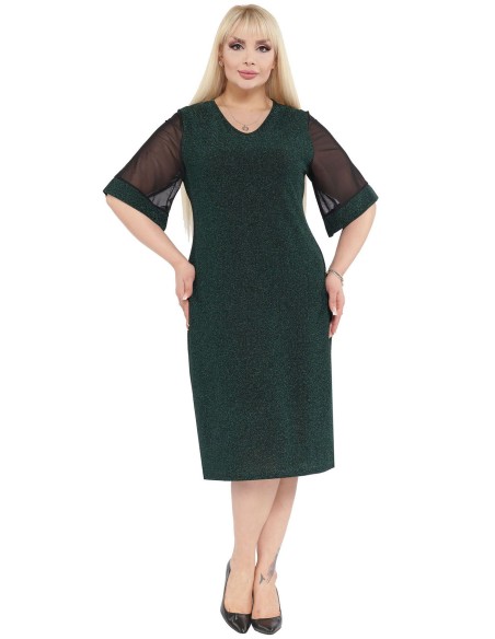 Eleganta tumši zaļa kleita