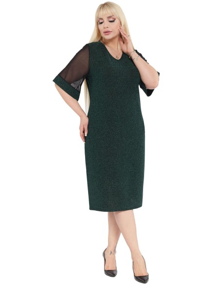 Eleganta tumši zaļa kleita