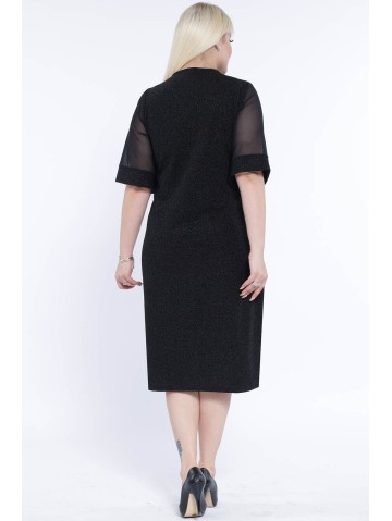 Elegantiška juodos spalvos suknelė moterims 2