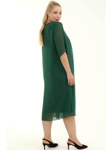 Великолепное зеленое платье для полных женщин. 2