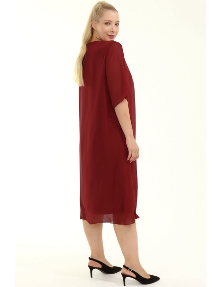 Платье свободного фасона для полных