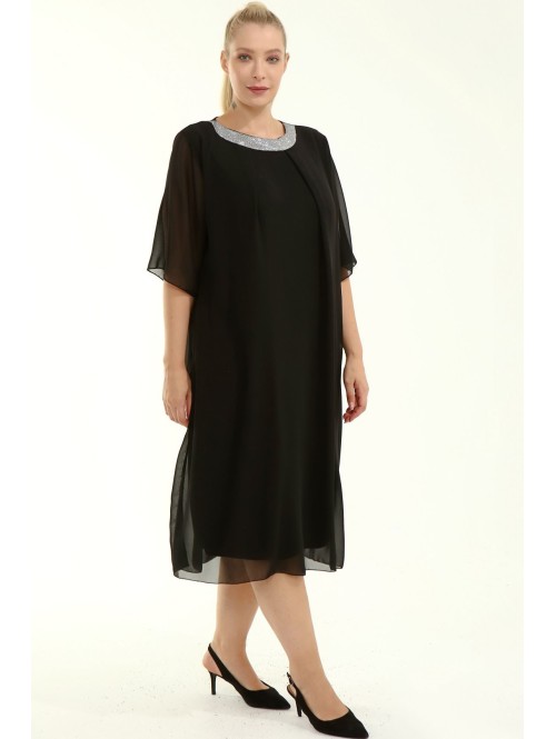 Черное выпускное платье для полных Черное выпускное платье для полных