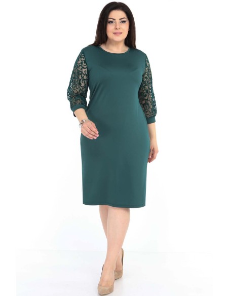 Žalia klasikinio stiliaus suknelė