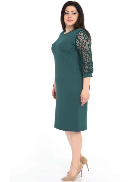 Zaļa klasiska stila kleita