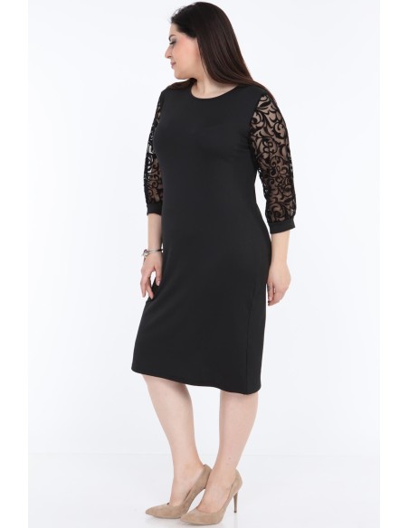 Melna kleita ar 3/4 piedurknēm