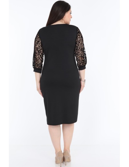 Must kleit 3/4 varrukatega