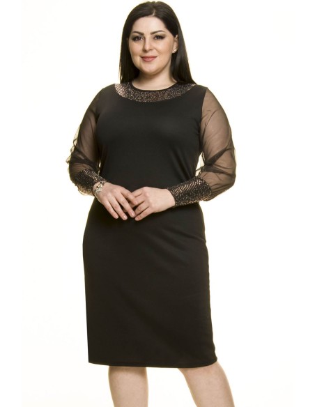 Puošni juoda suknelė