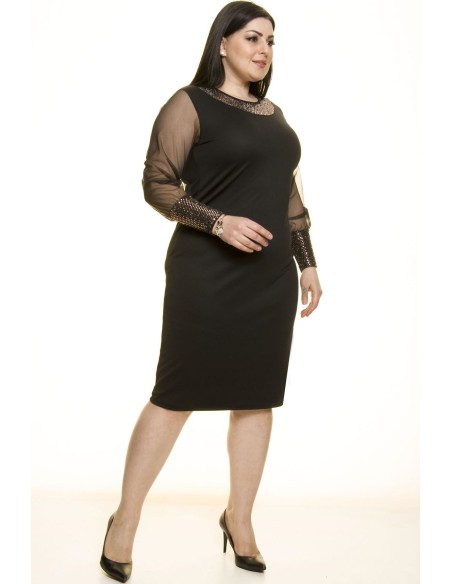 Puošni juoda suknelė