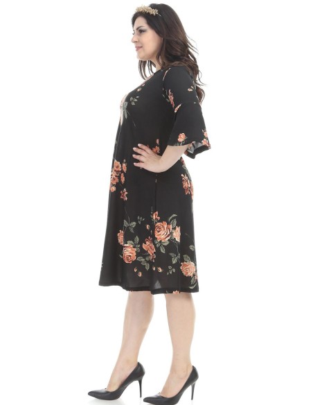 Цветочное платье в испанском стиле