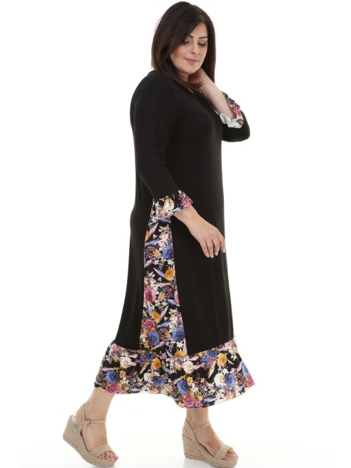 Gara brīva stila kleita ar ziedu... Gara brīva stila kleita ar ziedu...