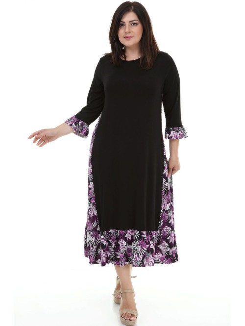 Ilga laisvo stiliaus suknėlė su raštais Ilga laisvo stiliaus suknėlė su raštais