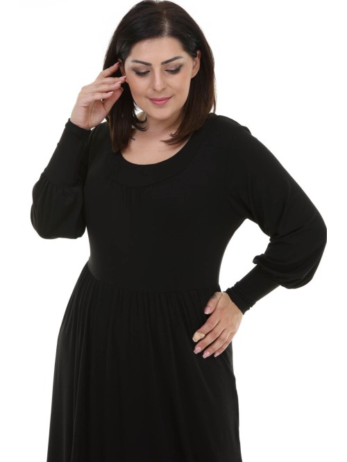 Gara melna viskozes kleita Gara melna viskozes kleita