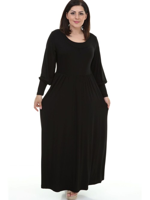 Gara melna viskozes kleita Gara melna viskozes kleita