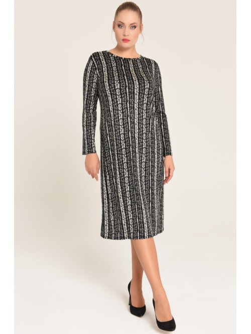 Платье миди с длинными рукавами Платье миди с длинными рукавами