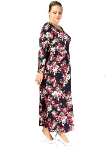 Ilga gėlėta suknelė iš viskozės 2