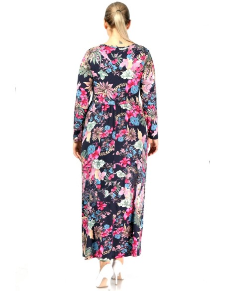 Marga maxi suknelė ilgomis rankovėmis