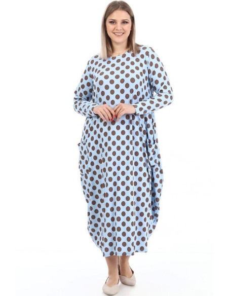 Zila bomber stila kleita ar bumbiņām