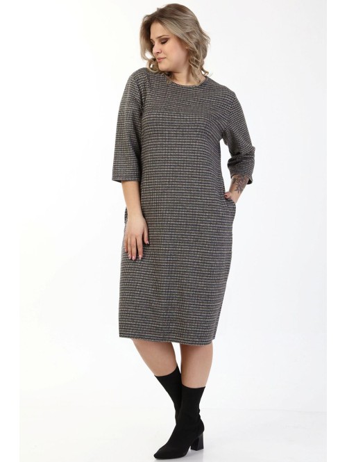 Классическое клетчатое платье с... Классическое клетчатое платье с...