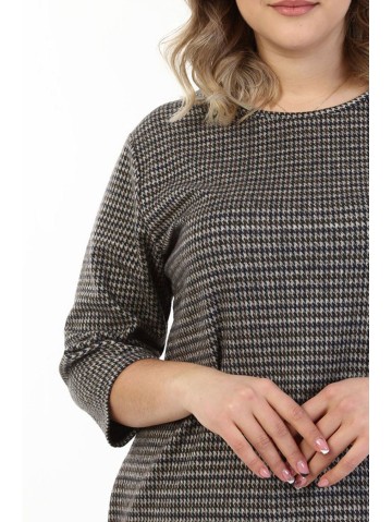 Klasiska rūtainu kleita ar kabatām 2