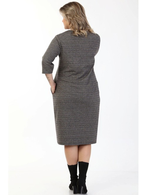 Классическое клетчатое платье с... Классическое клетчатое платье с...