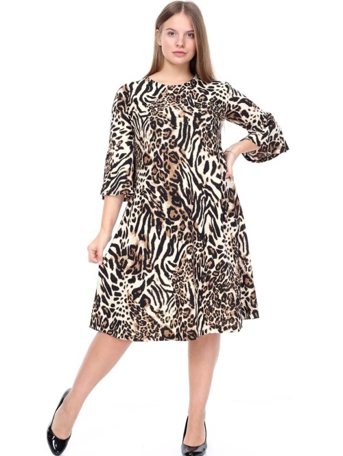 Kleita ar dzīvnieku kažokādu rakstiem Kleita ar dzīvnieku kažokādu rakstiem