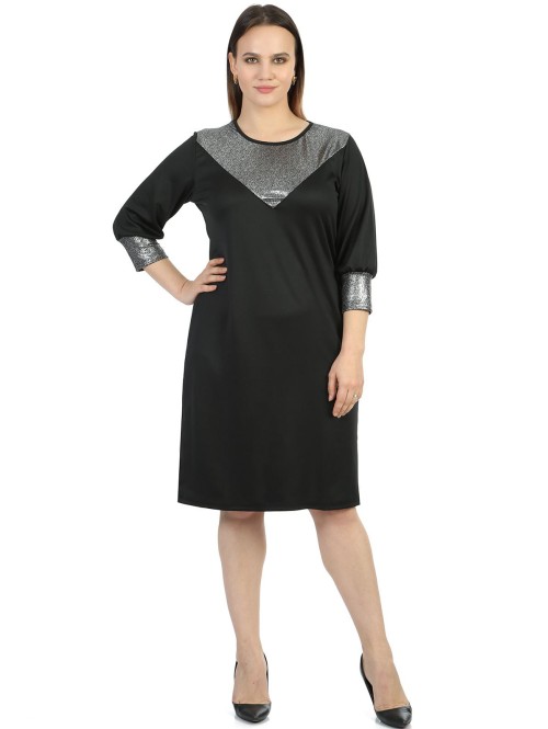 Must läikiva efektiga kleit Must läikiva efektiga kleit