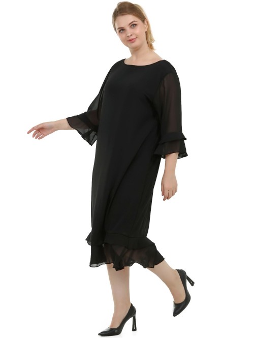 Melna šifona kleita Melna šifona kleita