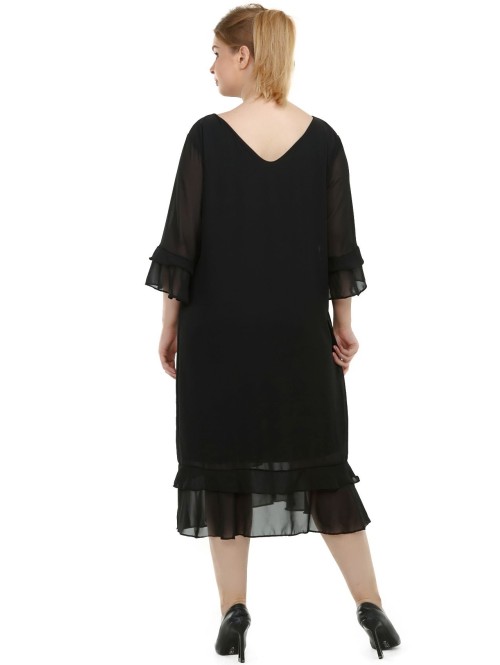 Melna šifona kleita Melna šifona kleita