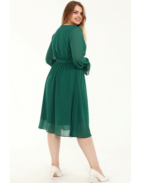 Lehviv roheline rihmaga kleit