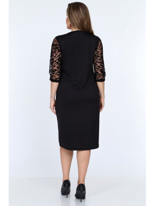 Must pitsvarrukatega kleit Must pitsvarrukatega kleit