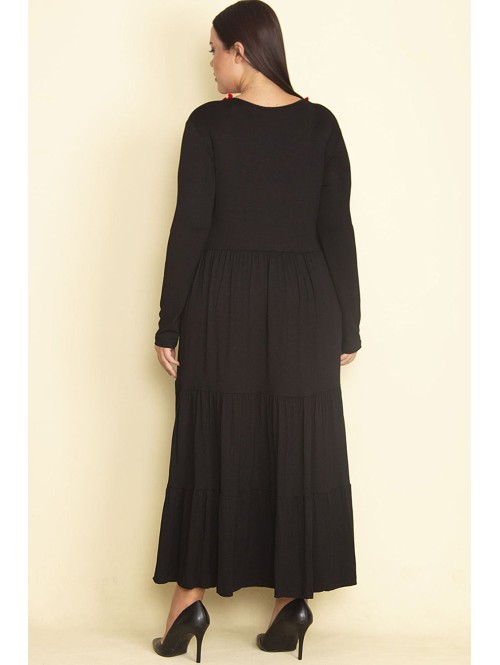 Gara zvana formas kleita ar volāniem