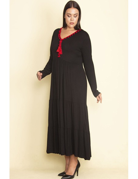 Gara zvana formas kleita ar volāniem