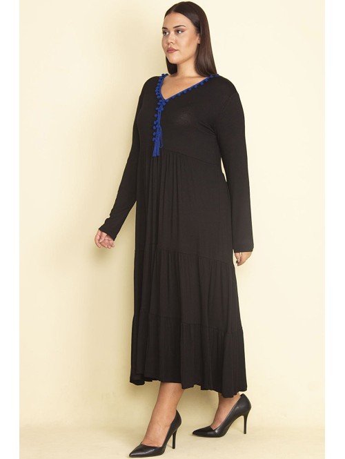 Must pikkade varrukatega maksikleit Must pikkade varrukatega maksikleit