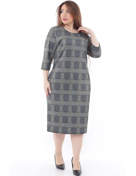 Ruuduline žakaarkleit 3/4 varrukatega