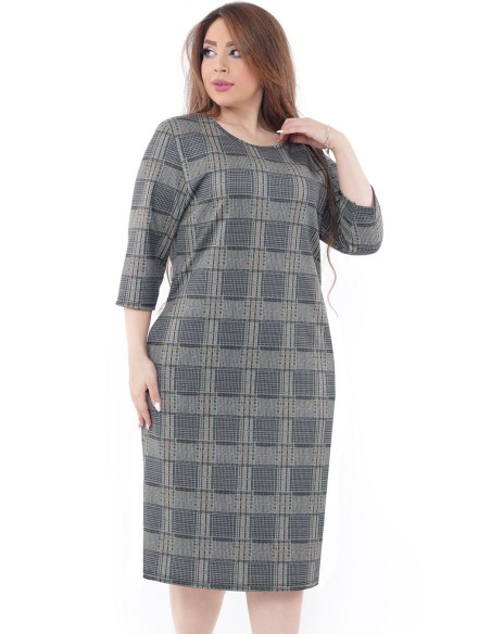 Ruuduline žakaarkleit 3/4 varrukatega