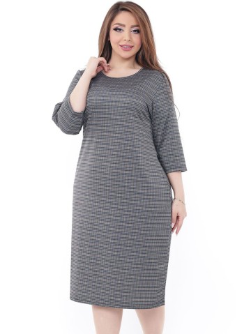 Классическое платье из жаккардовой ткани в клетку.