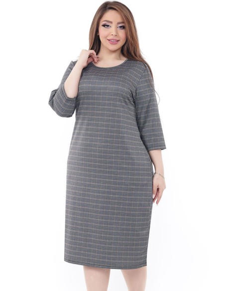 Klasiska kleita no rūtainā žakarda auduma