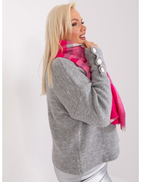 Szalik-AT-SZ-23125-1.26-szaro-różowy