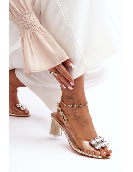 Skaidrūs kulniukai su kulno auksu SBarski MR1037-43