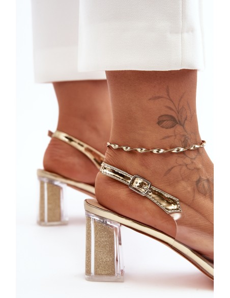 Skaidrūs kulniukai su kulno auksu SBarski MR1037-43