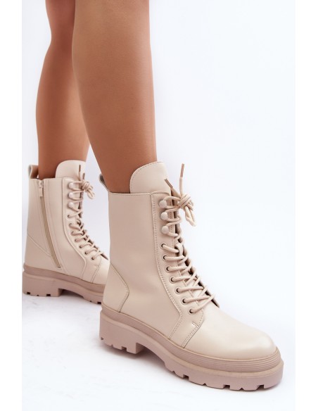 Women's Workery Boots Eco Leather Light Beige Irande