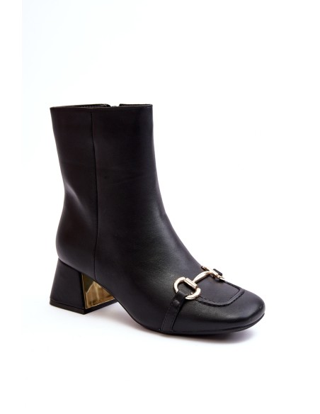 Ankle Boots With Embellishment Black Adinah